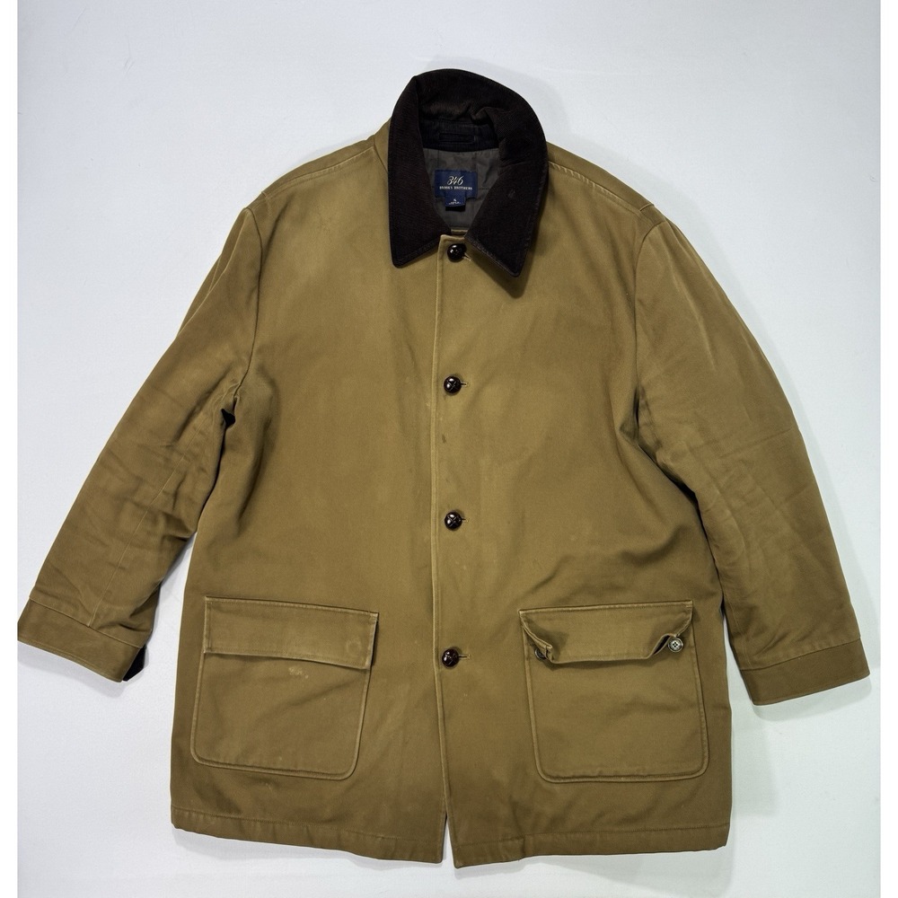 Brooks Brothers Canvas Chore Barn Field Coat Quilted Men's XL Corduroy Collar
